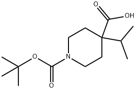 N-BOC-4-异丙基-4-哌啶甲酸 结构式
