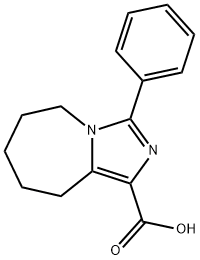 3-苯基-5H,6H,7H,8H,9H-咪唑并[1,5-A]氮杂环庚烷-1-羧酸 结构式