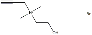 N-(2-羟乙基)-N,N-二甲基-2-丙炔-1-溴化铵 结构式