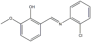 2-(((2-氯苯基)亚氨基)甲基)-6-甲氧基苯酚 结构式