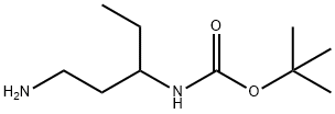 叔丁基(1-氨基戊烷-3-基)氨基甲酸酯 结构式