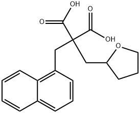 2-(NAPHTHALEN-1-YLMETHYL)-2-((TETRAHYDROFURAN-2-YL)METHYL)MALONIC ACID 结构式