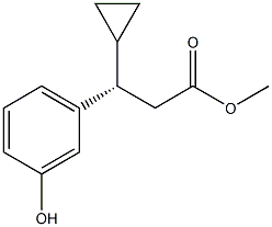 (3S)-3-环丙基-3-(3-羟基苯基)丙酸甲酯 结构式