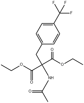2-乙酰氨基-2-(4-(三氟甲基)苄基)丙二酸二乙酯 结构式