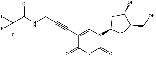 2,2,2-三氟-N-(3-(1-((2R,4S,5R)-4-羟基-5-(羟甲基)四氢呋喃-2-基)-2,4-二氧基-1,2,3,4-四氢嘧啶-5-基)丙-2-炔基)乙酰胺 结构式