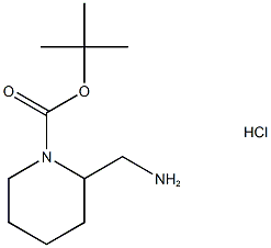 2-(氨基甲基)-1-N-BOC-哌啶盐酸盐 结构式