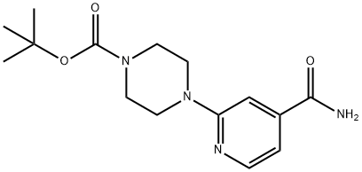 4-(4-氨基甲酰基吡啶-2-基)哌嗪-1-羧酸叔丁酯 结构式