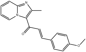 (2E)-3-(4-methoxyphenyl)-1-{2-methylimidazo[1,2-a]pyridin-3-yl}prop-2-en-1-one 结构式