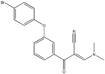 (2E)-2-[(E)-3-(4-bromophenoxy)benzoyl]-3-(dimethylamino)prop-2-enenitrile 结构式