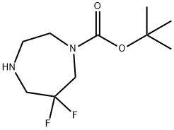 叔-丁基 6,6-二氟-1,4-重氮基庚环-1-甲酸基酯 结构式