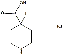 4-氟-4-哌啶甲酸盐酸盐 结构式