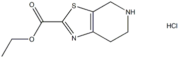 4,5,6,7-四氢噻唑并[5,4-C]吡啶-2-甲酸乙酯盐酸盐 结构式