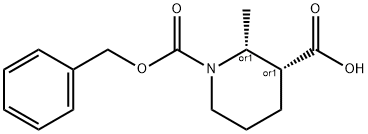 (2R,3R)-rel-1,3-Piperidinedicarboxylic acid, 2-methyl-, 1-(phenylmethyl) ester 结构式
