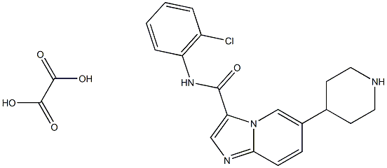 N-(2-氯苯基)-6-(4-哌啶基)-咪唑并[1,2-A]吡啶-3-甲酰胺草酸盐 结构式