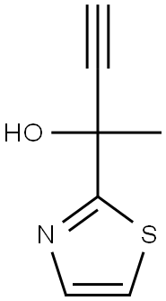 2-(噻唑-2-基)丁-3-炔-2-醇 结构式