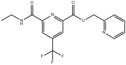 (pyridin-2-yl)methyl 6-(ethylcarbamoyl)-4-(trifluoromethyl)pyridine-2-carboxylate 结构式