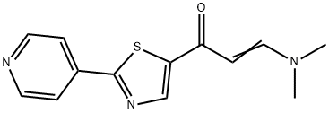 (2E)-3-(dimethylamino)-1-[2-(pyridin-4-yl)-1,3-thiazol-5-yl]prop-2-en-1-one 结构式