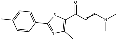 (2E)-3-(dimethylamino)-1-[4-methyl-2-(4-methylphenyl)-1,3-thiazol-5-yl]prop-2-en-1-one 结构式