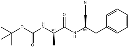 ((S)-1-(((S)-1-氰基-2-苯基乙基)氨基)-1-氧代丙烷-2-基)氨基甲酸叔丁酯 结构式