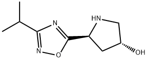 (3R,5S)-5-(3-isopropyl-1,2,4-oxadiazol-5-yl)pyrrolidin-3-ol 结构式
