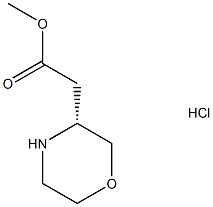 (3R)-3-吗啉乙酸甲酯盐酸盐 结构式