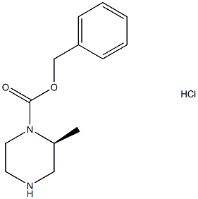 (S)-2-甲基哌嗪-1-甲酸苄酯盐酸盐 结构式
