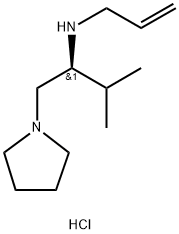 (S)-N-烯丙基-3-甲基-1-(吡咯烷-1-基)丁烷-2-胺二盐酸盐 结构式