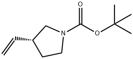 R-1-N-BOC-3-乙烯基-吡咯烷 结构式