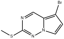 5‐bromo‐2‐(methylsulfanyl)pyrrolo[2,1‐ f][1,2,4]triazine 结构式