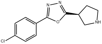 (S)-2-(4-chlorophenyl)-5-(pyrrolidin-3-yl)-1,3,4-oxadiazole 结构式