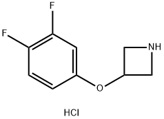 3-(3,4-二氟苯氧基)氮杂环丁烷盐酸盐 结构式