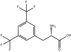 (2S)-2-amino-3-[3,5-bis(trifluoromethyl)phenyl]propanoic acid 结构式