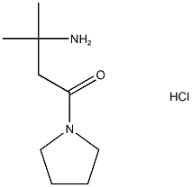 3-氨基-3-甲基-1-(1-吡咯烷基)-1-丁酮盐酸盐 结构式