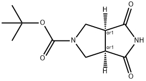RACEMIC CIS-4,6-DIOXO- HEXAHYDRO-PYRROLO[3,4-C]PYRROLE-2-CARBOXYLIC ACID TERT-BUTYL ESTER 结构式