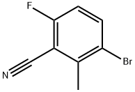 3-bromo-6-fluoro-2-methylbenzonitrile 结构式