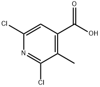 2,6-二氯-3-甲基异烟酸2,6-二氯-3-甲基-4-吡啶甲酸 结构式