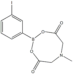 3-溴苯基硼酸甲基亚氨基二乙酸酯 结构式
