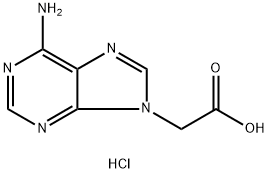 2-(6-氨基-9H-嘌呤-9-基)乙酸二盐酸 结构式