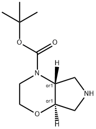 (4AS,7AS)-TERT-BUTYL HEXAHYDROPYRROLO[3,4-B][1,4]OXAZINE-4(4AH)-CARBOXYLATE 结构式