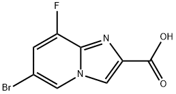 6-溴-8-氟咪唑并[1,2-A]吡啶-2-甲酸 结构式
