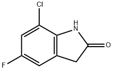 7-氯-5-氟吲哚酮 结构式