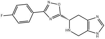 (S)-3-(4-fluorophenyl)-5-(4,5,6,7-tetrahydro-3H-imidazo[4,5-c]pyridin-6-yl)-1,2,4-oxadiazole 结构式