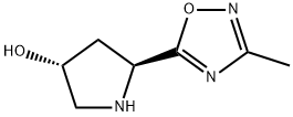 (3R,5S)-5-(3-methyl-1,2,4-oxadiazol-5-yl)pyrrolidin-3-ol 结构式