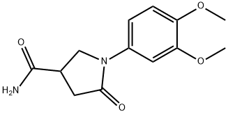 1-(3,4-dimethoxyphenyl)-5-oxopyrrolidine-3-carboxamide 结构式