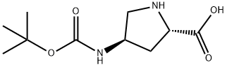 (2S,4R)-4-N-BOC吡咯-2-羧酸 结构式