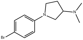 1-(4-bromophenyl)-N,N-dimethylpyrrolidin-3-amine 结构式