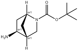 TERT-BUTYL (1S,4S,5R)-REL-5-AMINO-2-AZABICYCLO[2.2.1]HEPTANE-2-CARBOXYLATE 结构式