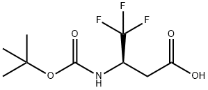 (R)-3-((叔丁氧羰基)氨基)-4,4,4-三氟丁酸 结构式