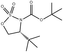 (4R)-4-叔丁基-1,2,3-氧杂噻唑烷-2,2-二氧化物-3-羧酸叔丁基酯 结构式