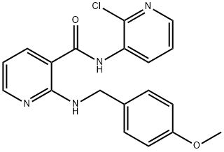 N-(2-chloropyridin-3-yl)-2-{[(4-methoxyphenyl)methyl]amino}pyridine-3-carboxamide 结构式